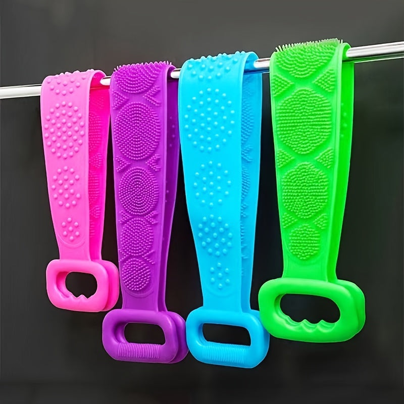 Silicone Bath Towel for Back Exfoliation Unscented Thermoplastic Rubber Men Women