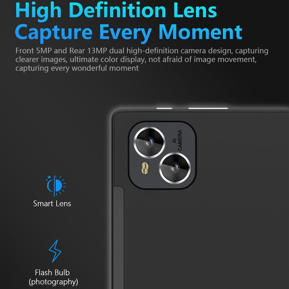 10.1 Inch Android Tablet with 6GB RAM 128GB Storage Dual SIM Wi-Fi 6 Metal Case with Stand Stylus and Keyboard