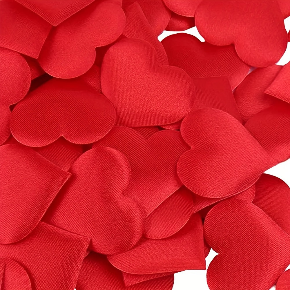 100 Pieces Red Heart-Shaped Confetti for Wedding and Valentine's Day Table Decor
