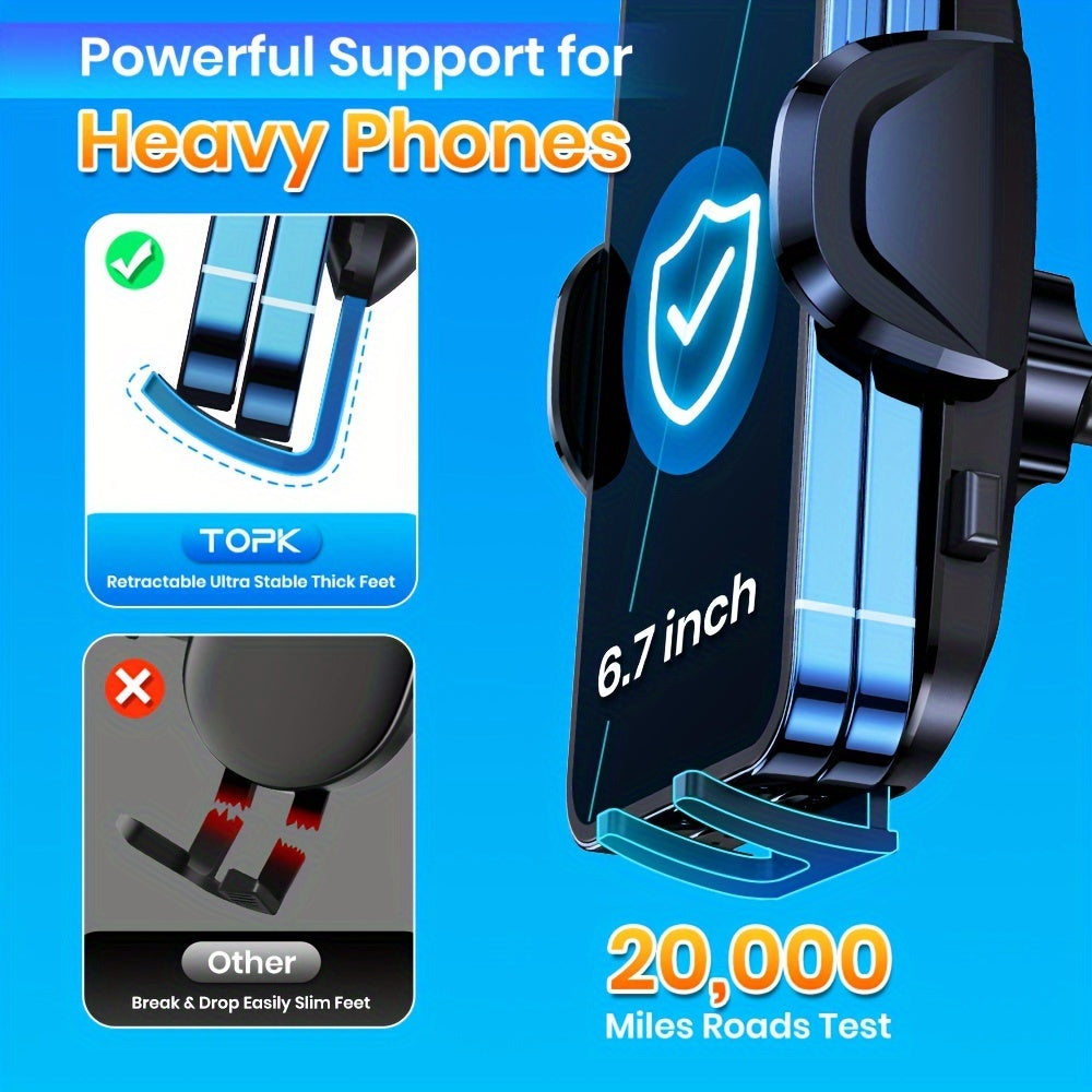 Soporte universal para teléfono de coche, resistente, de ABS, compatible con rejillas de ventilación, ajustable