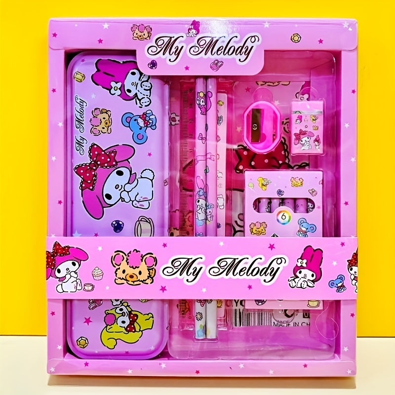 Kids Stationery Set with Ruler and Eraser for Ages 14+ College Ruled Plastic Gift Pack