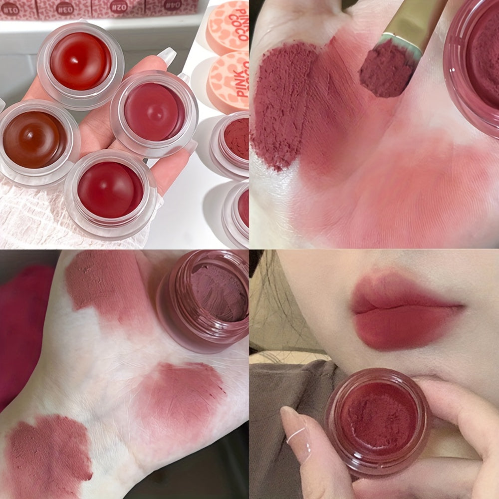 Women Soft Matte Milk Lip Balm with Built-in Lip Brush