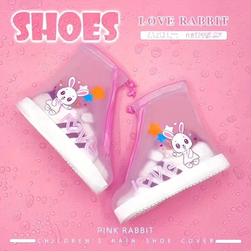 Kids Rainproof Shoe Covers Waterproof Non-Slip PVC Booties for Boys Girls