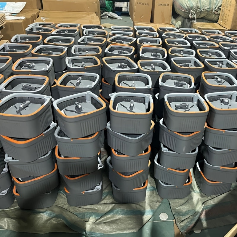 Mopa de acero inoxidable con doble función para limpieza en húmedo y en seco, lavado sin manos