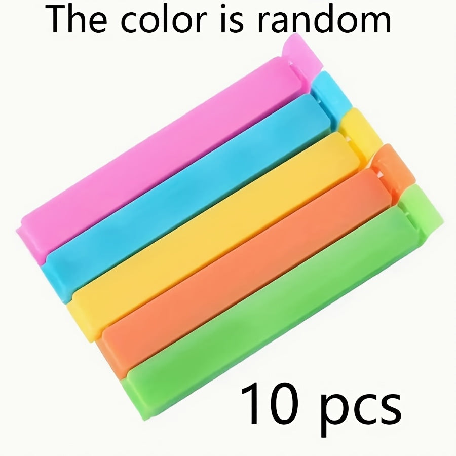 Paquete de 10 clips de plástico para sellar alimentos, selladores de bolsas a prueba de humedad para snacks y almacenamiento