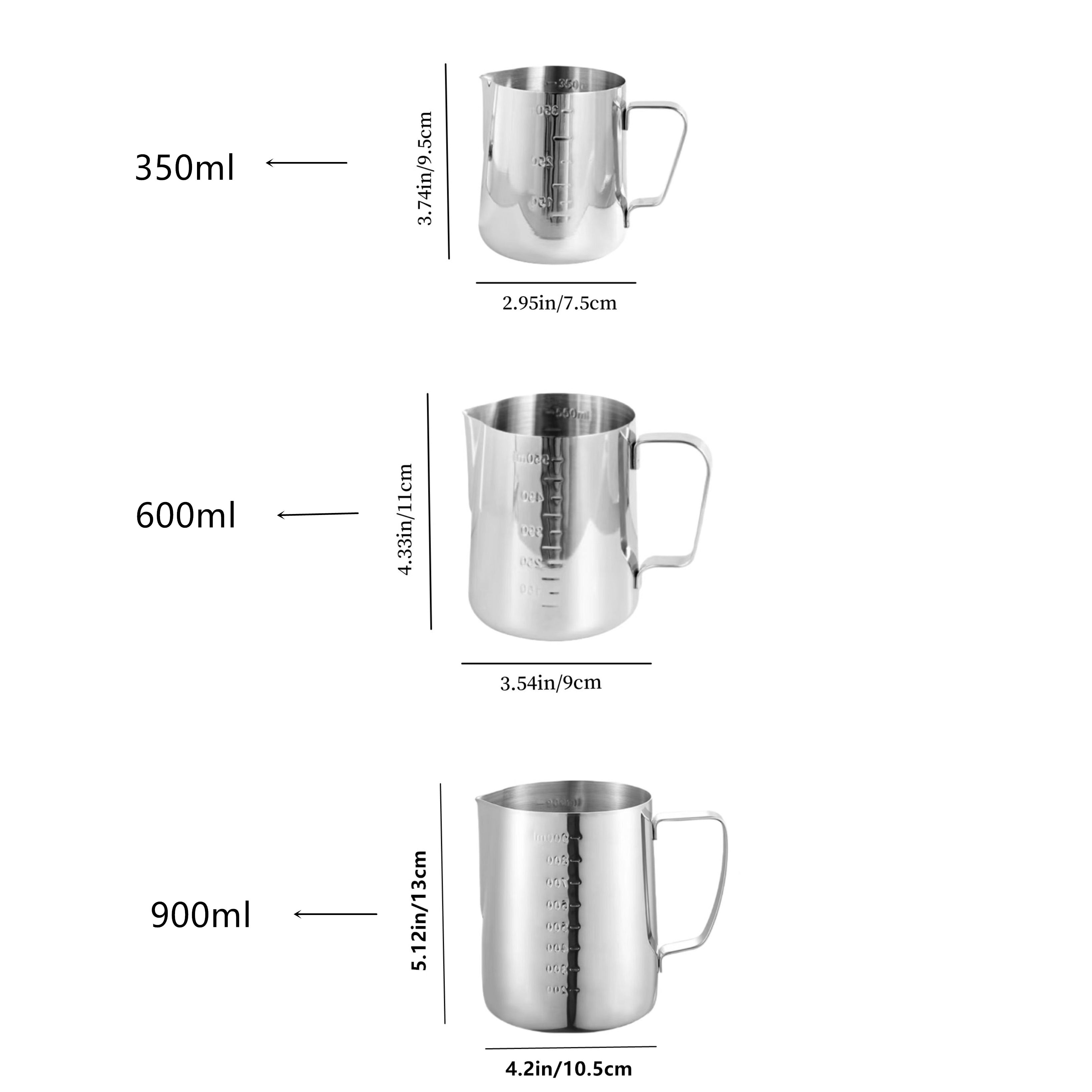 Stainless Steel Milk Frothing Cup for Latte Art, Cappuccino, Lattes, Milk Tea