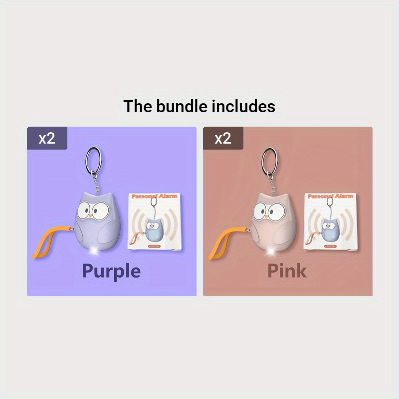 130dB Personal Safety Alarm for Women with LED Light Outdoor Self-Defense Security Siren