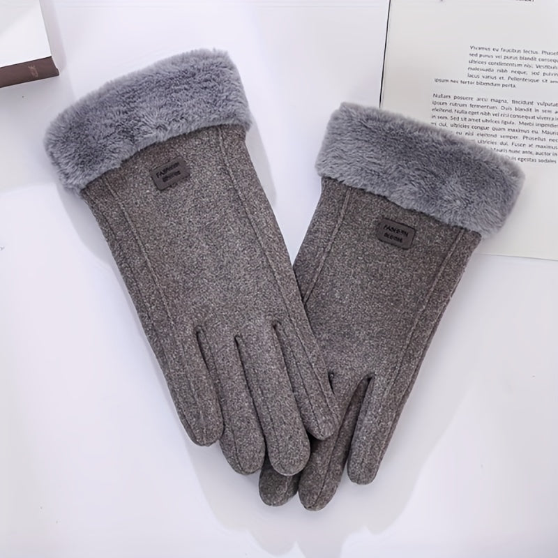 Women's Casual Gloves Polyester Windproof Water-Resistant Touchscreen Compatible