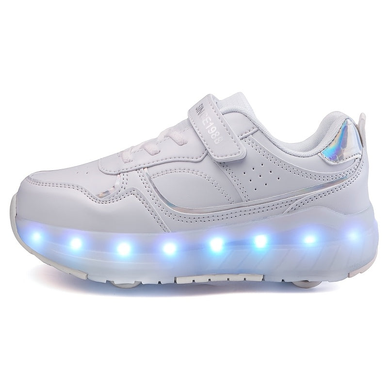 Kids' LED Roller Skating Shoes for Boys and Girls USB Chargeable Wear-Resistant All-Season