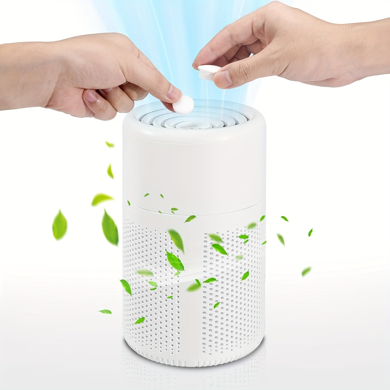 Portable USB Air Purifier with HEPA Filter and Scented Sponge for Home and Office