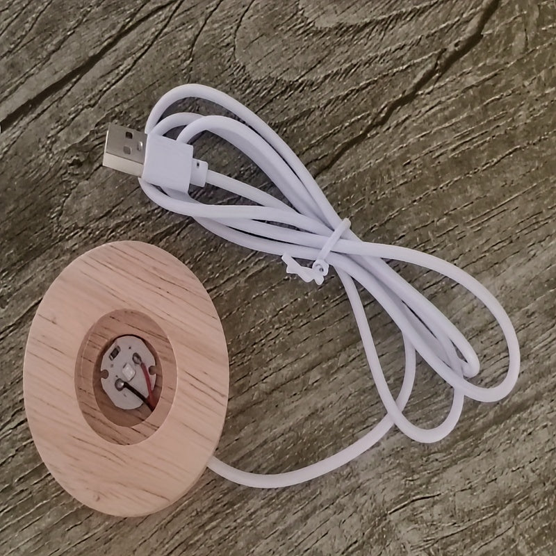 6cm 3D Solar System Crystal Ball with Multicolor LED Base for Astronomy Enthusiasts