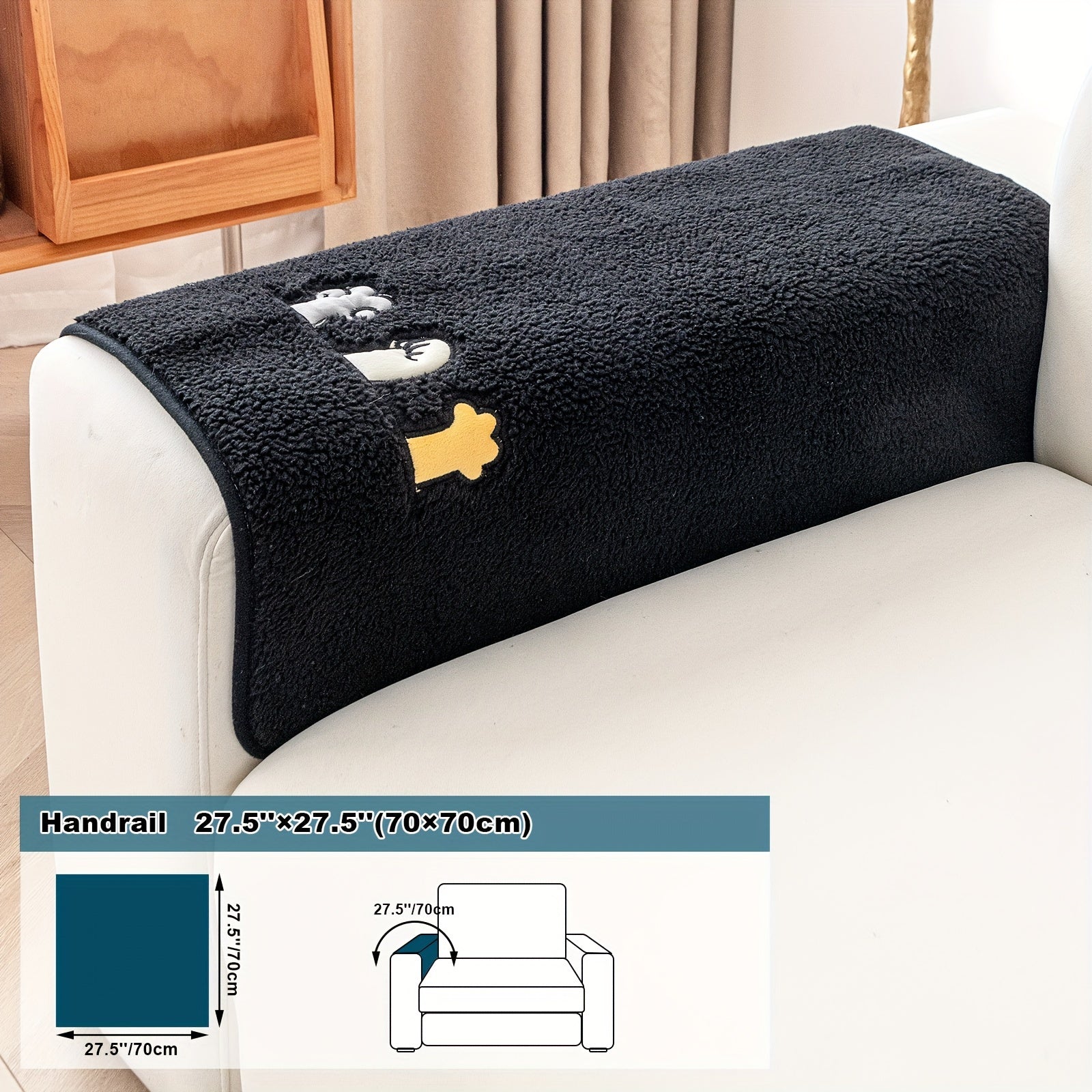 Плюшевый чехол на диван Sherpa, противоскользящий, защитный чехол для мебели для домашних животных для гостиной