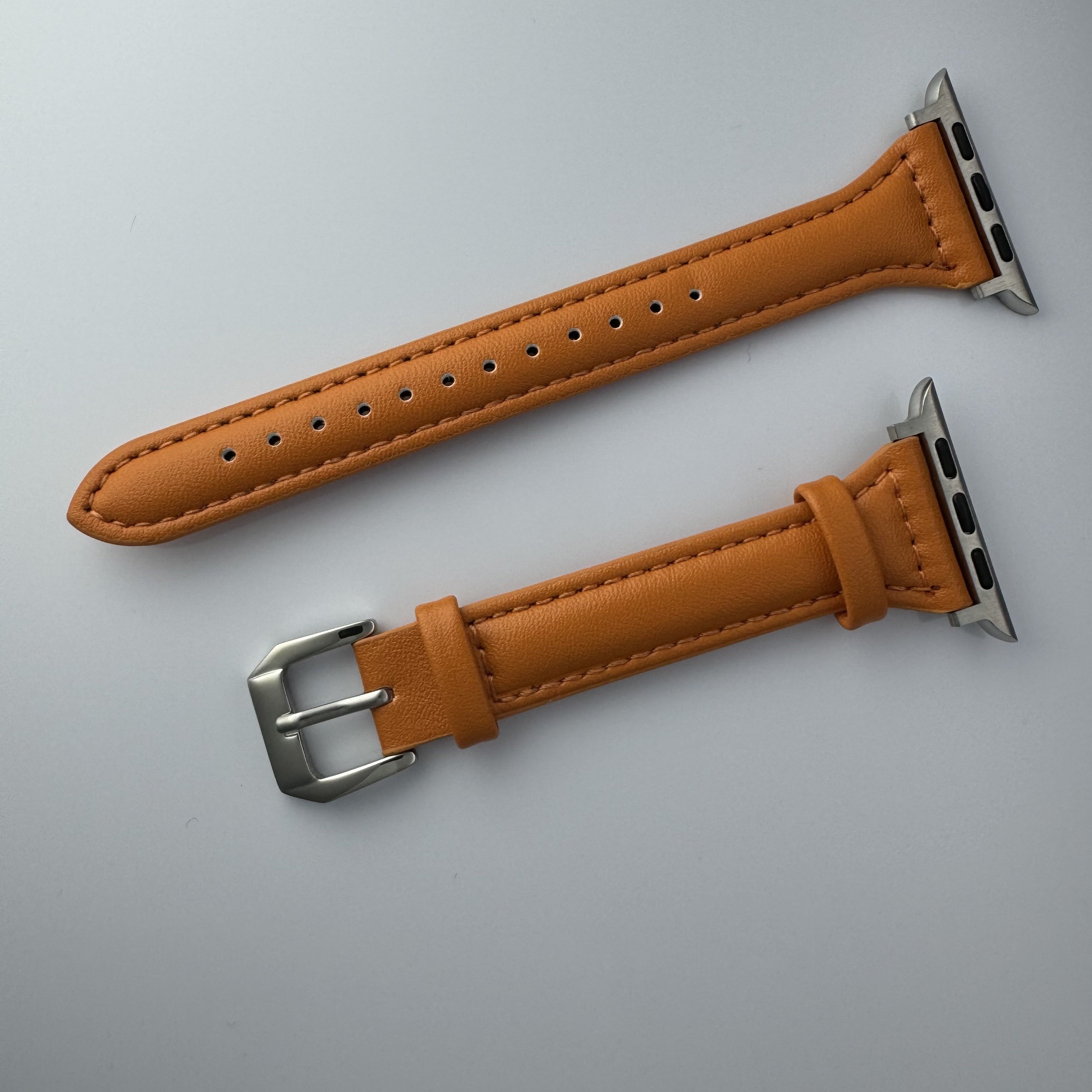 Ultra-Thin Synthetic Leather Watch Strap for iWatch Series 3 4 5 6 7 8 9 Ultra SE