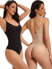 Women Seamless Shaping Bodysuits Tummy Control Backless Thong Body Shaper Slimmer