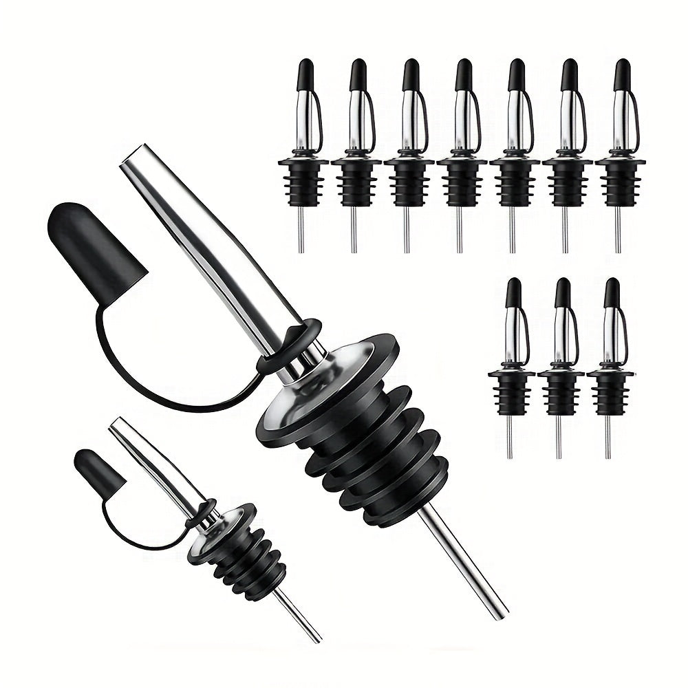 Set of 4 6 8 12 24 Bar Pourer Spouts with Dust Cover for Liquor Oil