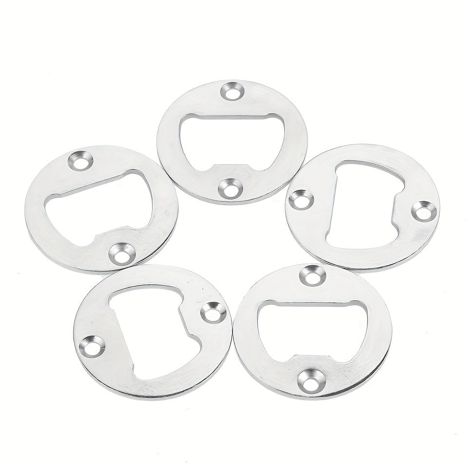 Set of 10 Stainless Steel Bottle Opener Inserts for DIY Art Kitchen Gadgets Party Favors and Gifts