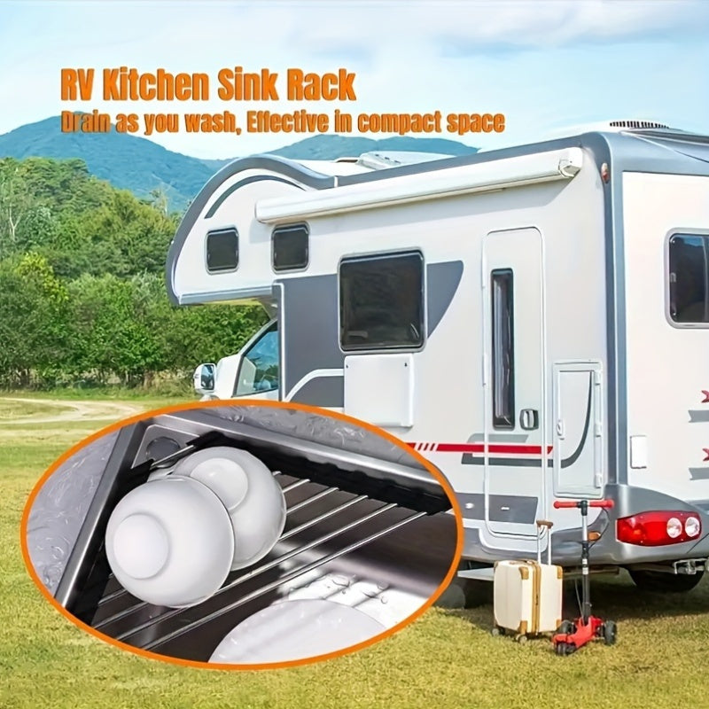 Stainless Steel Roll-Up Dish Drying Rack for Sink, Foldable Kitchen Utility Storage