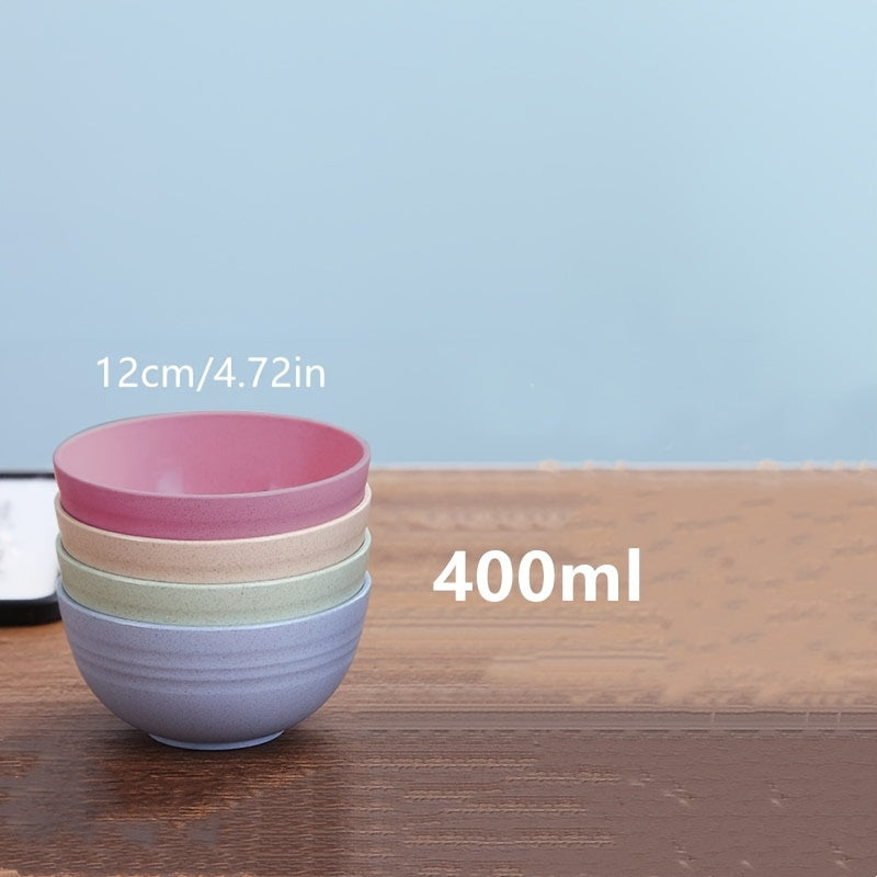 4 ta yuqori sifatli, sindirilmaydigan bug'doy somonidan yasalgan pastell rangli idishlar to'plami. Mikroto'lqinli pechda va idish yuvish mashinasida yuvish mumkin, BPA dan holi, zanglamaydigan, uy yoki ofis uchun ideal.