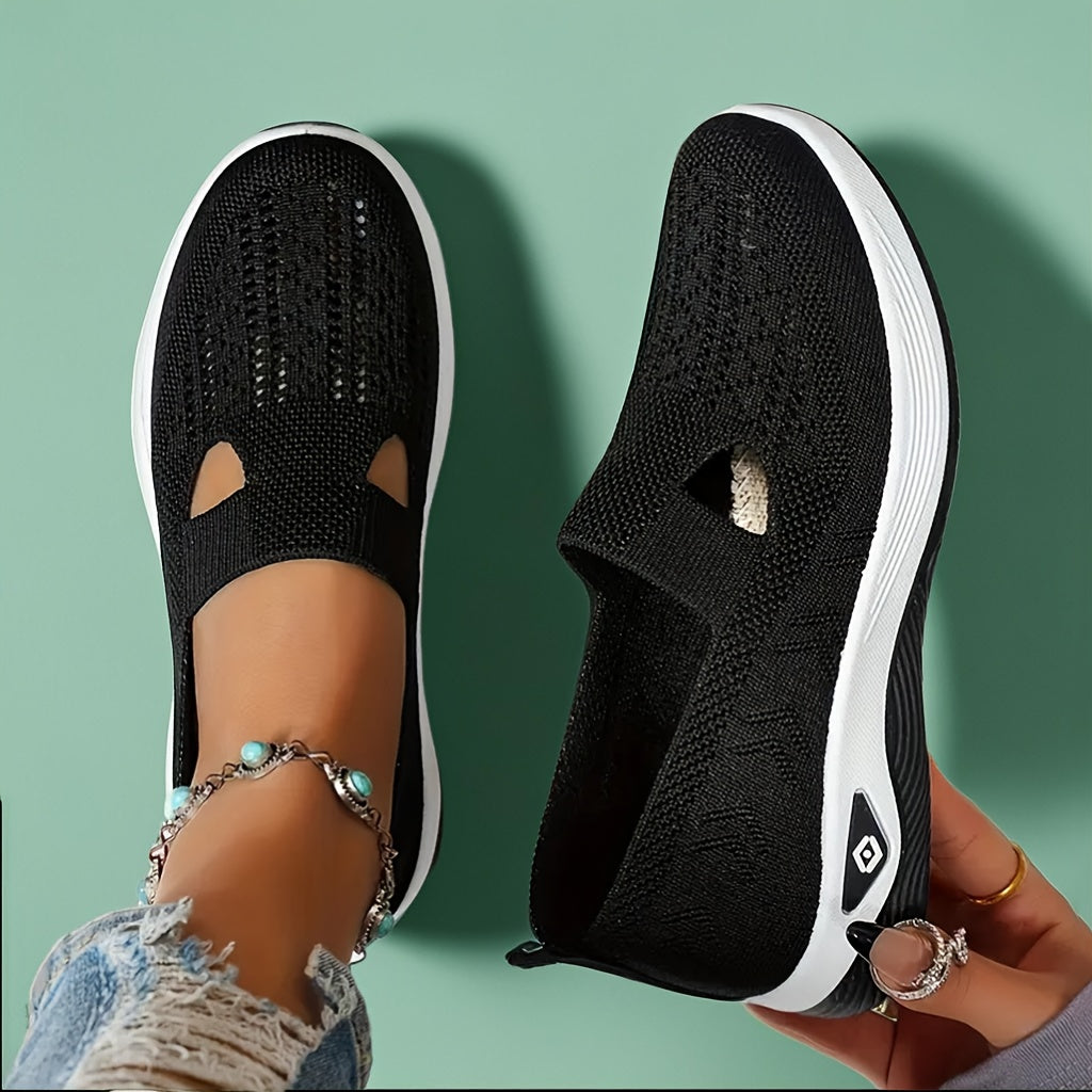 ayollar uchun nafas oluvchi slip-on sport poyabzali, kundalik plyaj krossovkasi, ko'p rangli