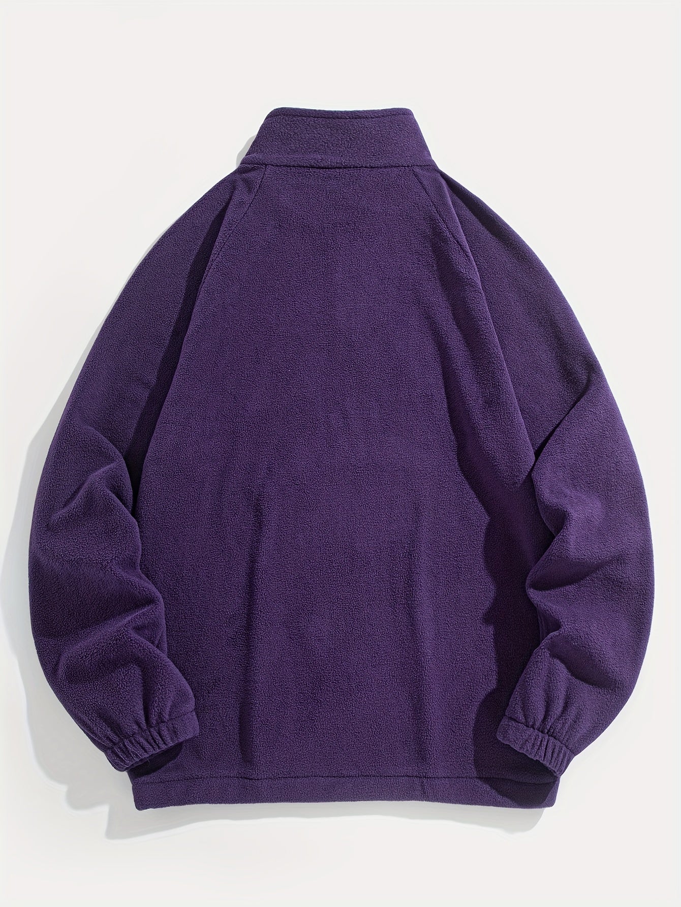 Mashina yuvish mumkin bo'lgan erkaklar uchun Kaliforniya tikilgan polar fliys zip-up sviter, iliq turli, ribbed bilaklar va bel bilan.