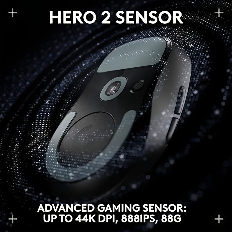 Ratón inalámbrico para juegos LIGHTFORCE con interruptores híbridos, sensor HERO 2, 44000 DPI, sondeo de 8K