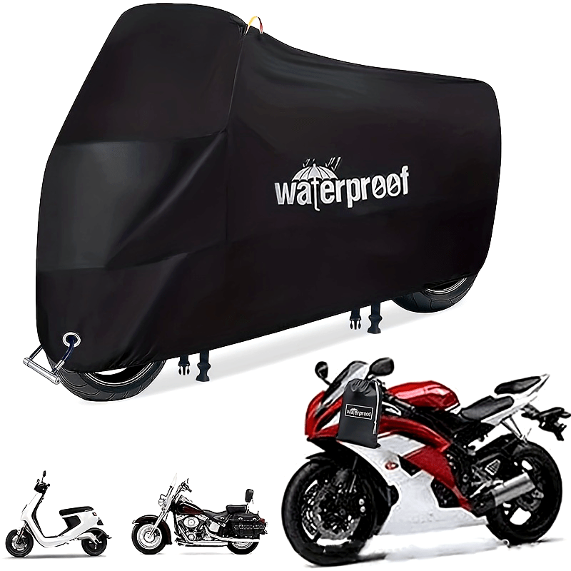 Motorcycle Cover Heavy Duty Waterproof UV Tear Resistant With Lock Holes