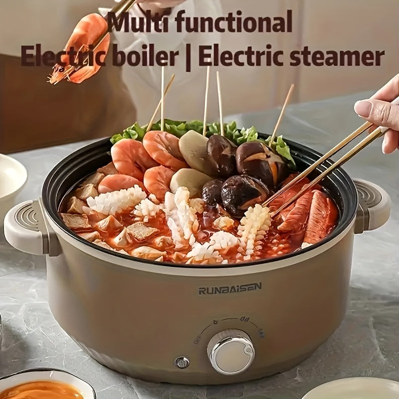 Elektr hot pot va bug'lamchi, katta zanglamas po'latdan tayyorlangan sig'im, bug'lash va pishirish uchun ko'p funksiyali, oson tozalanadi, haroratni boshqarish, yotoqxona, uy va ofis uchun mos.