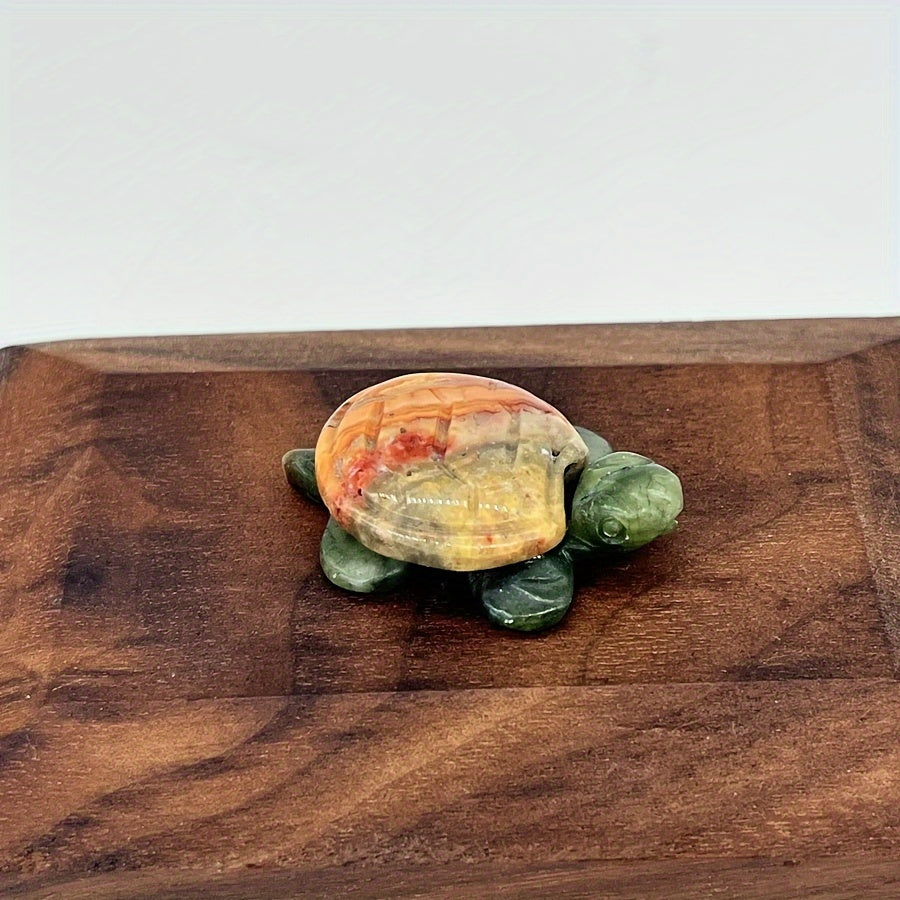 Натуральная кристальная фигурка черепахи для домашнего декора, украшение для аквариума