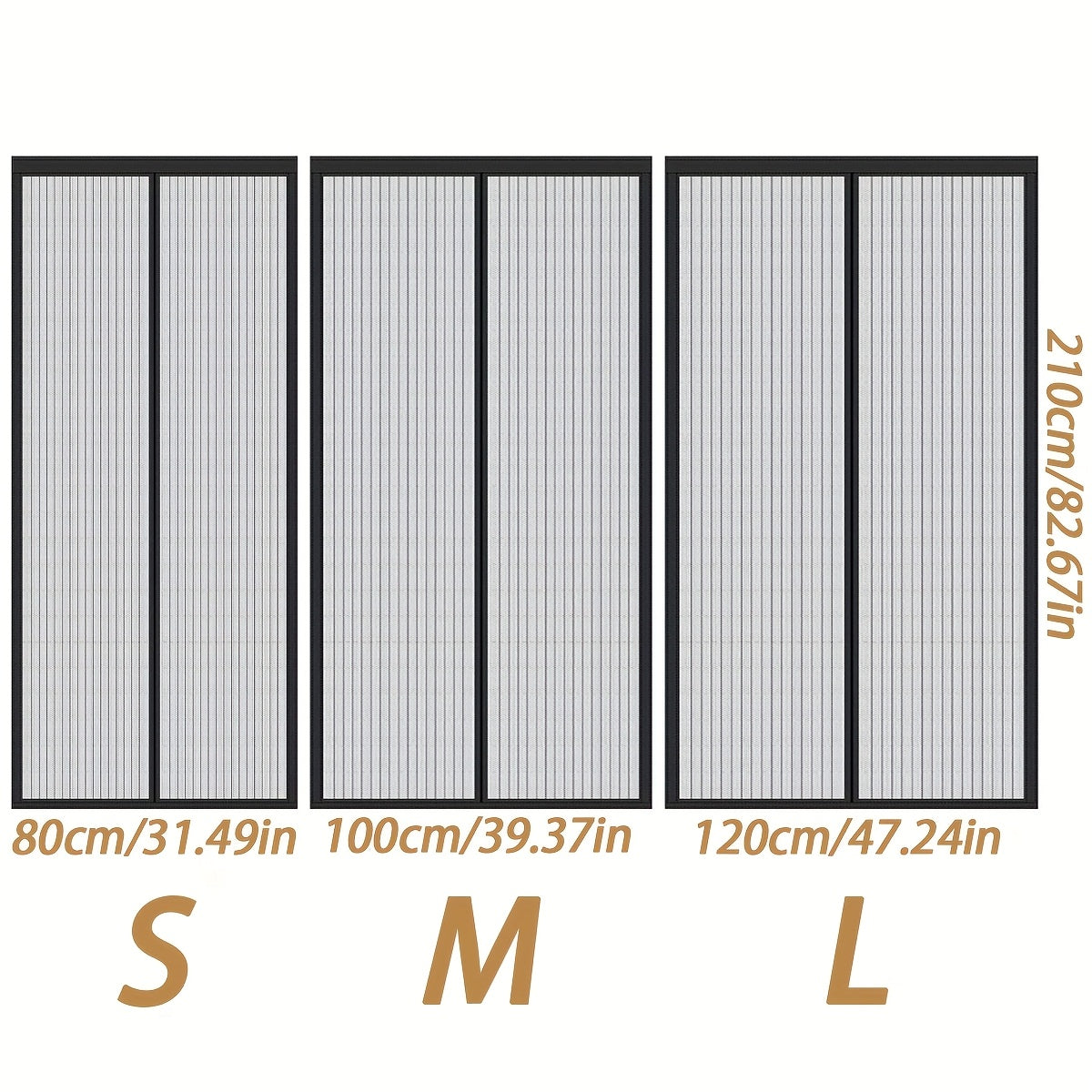 Heavy Duty Mesh Magnetic Screen Door for Mosquito Prevention, Hands-Free Entry