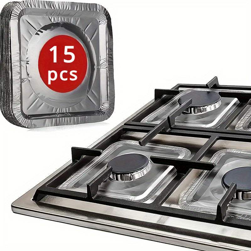 Set of 15 Square Gas Stove Burner Covers Heat-Resistant Durable Easy to Clean Kitchen Accessories