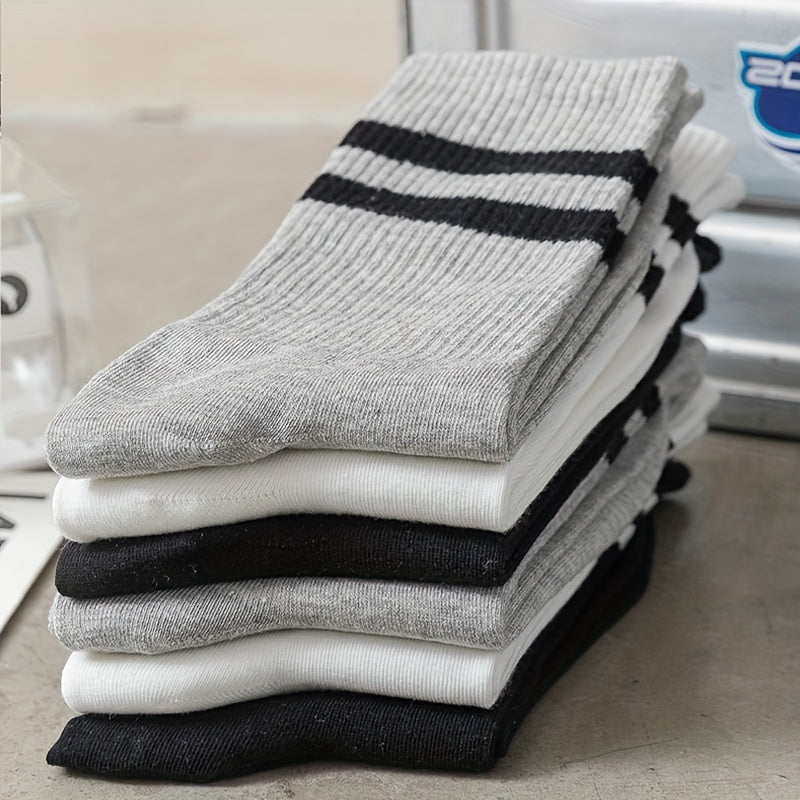 calcetines deportivos transpirables para mujer 6 pares de calcetines cortos con rayas cómodos