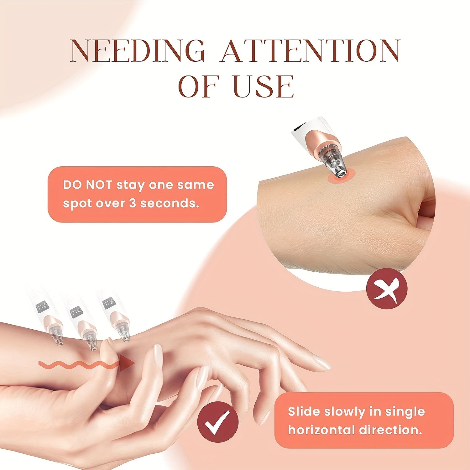 Blackhead Remover Pore Vacuum with 3 Suction Levels and 5 Probes for Women and Men