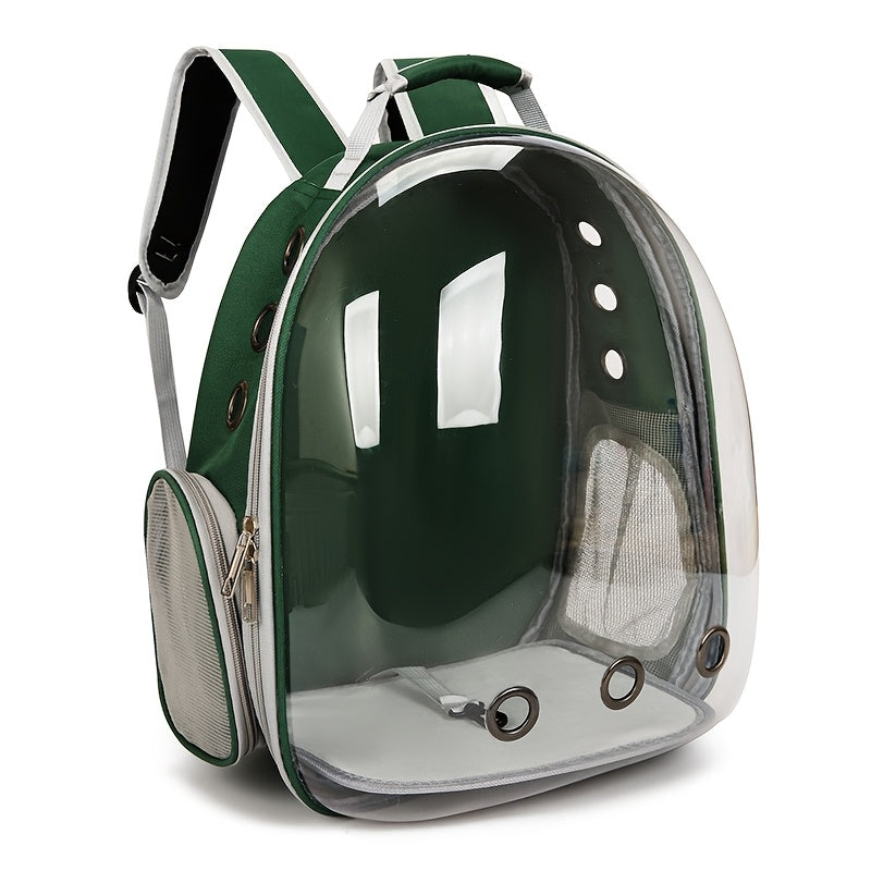 See-Through PVC Cat Carrier Backpack with Breathable Space Capsule Design