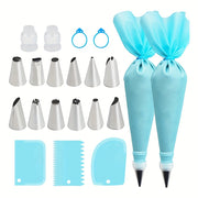 21-Piece Cake Decorating Set with Piping Bags Tips Reusable Pastry Bags