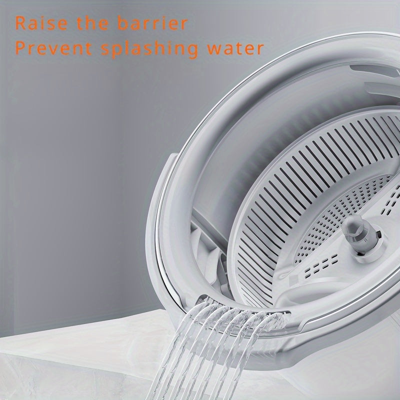 Juego de fregona y cubo con sistema de escurrido automático para facilitar la limpieza del suelo