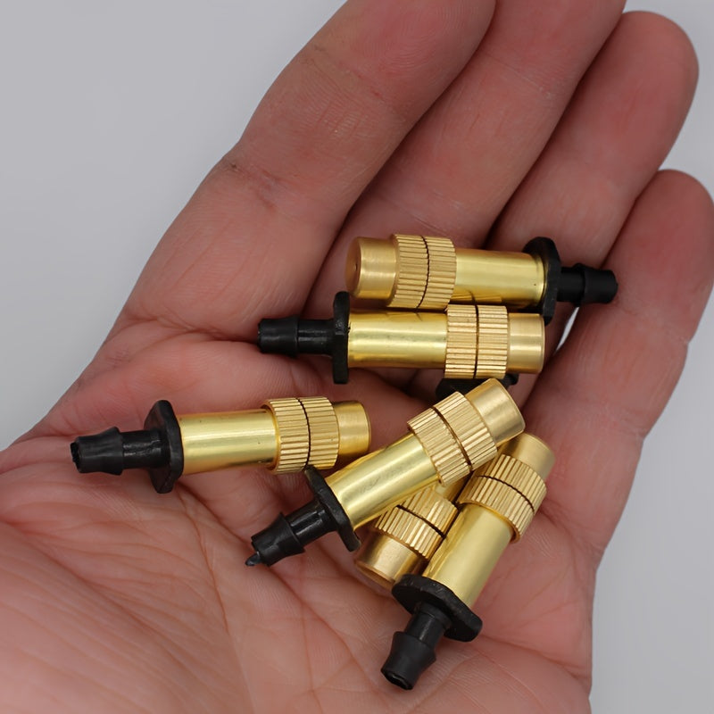 Регулируемый латунный распылитель-распылитель для сада, орошения, охлаждения, увлажнения, контроля пыли, упаковка 10/30