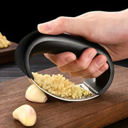 Stainless Steel Garlic Press with Ergonomic Handle for Kitchen Use