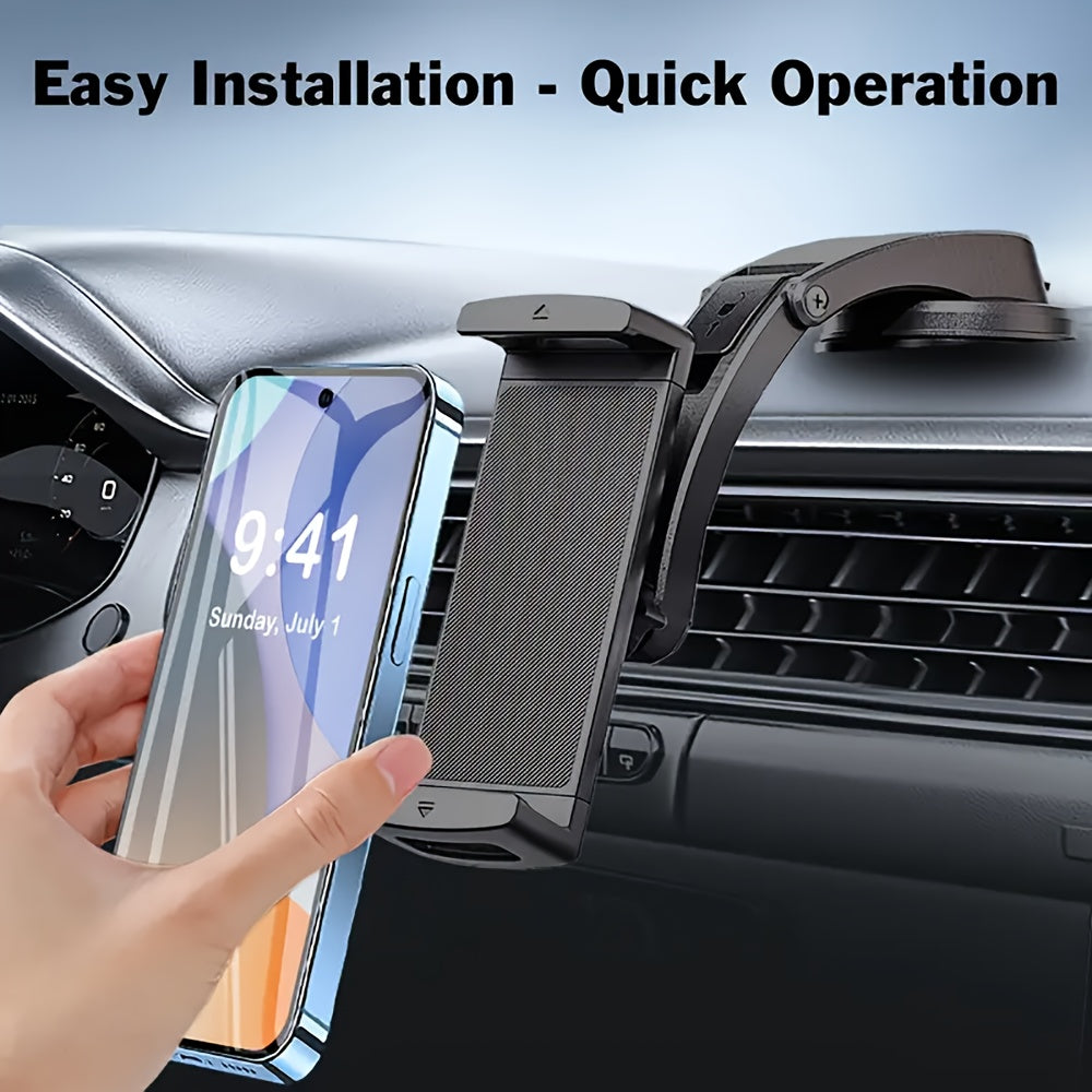 Adjustable Car Dashboard Mount ABS Material Round Cup Holder for Phones Tablets