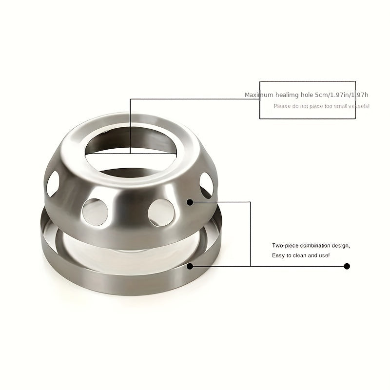 Stainless Steel Tea Warmer with Glass Kettle Insulation Base for Home Hotel Use