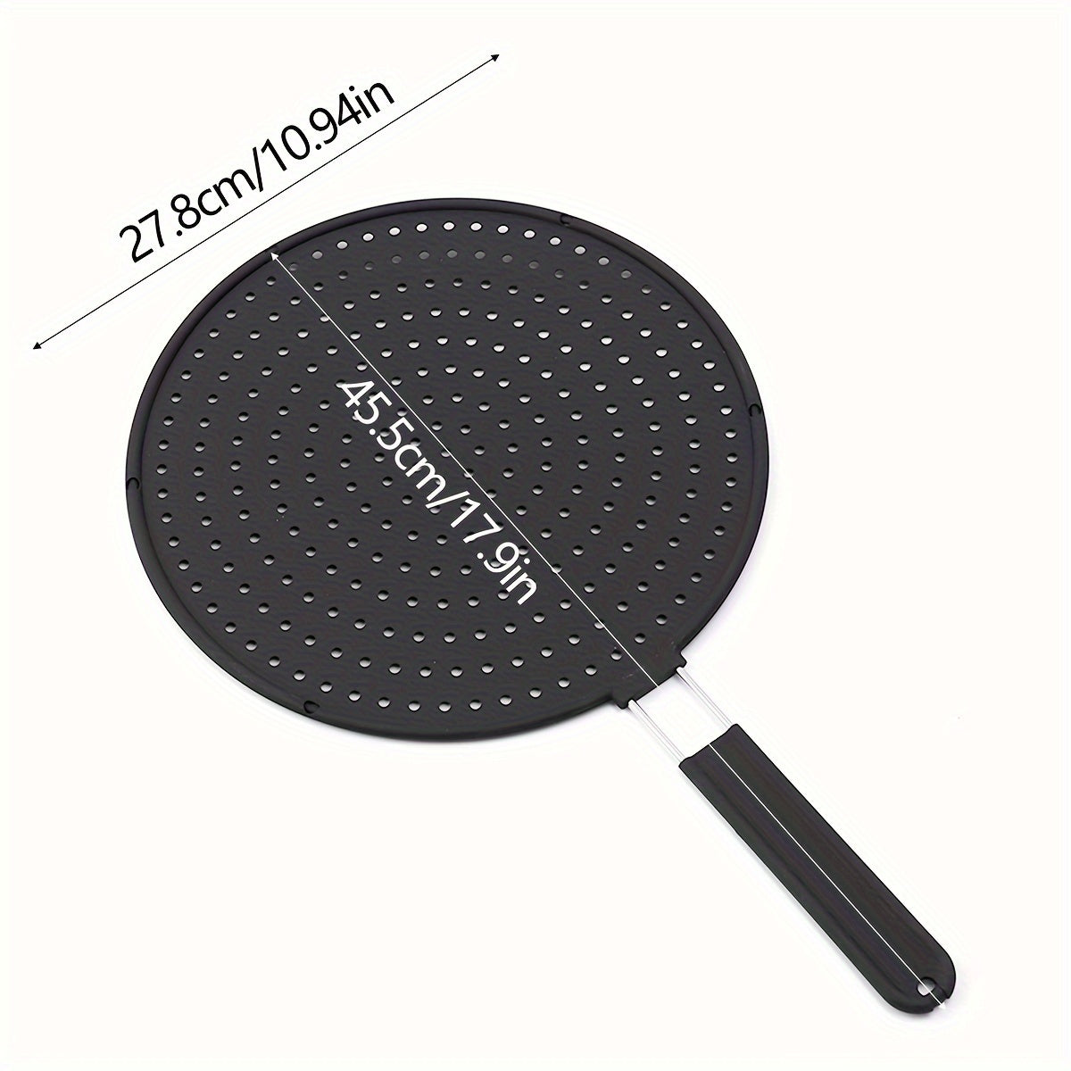Stainless Steel Splatter Screen with Silicone Mesh for Frying Pan Kitchen Tool