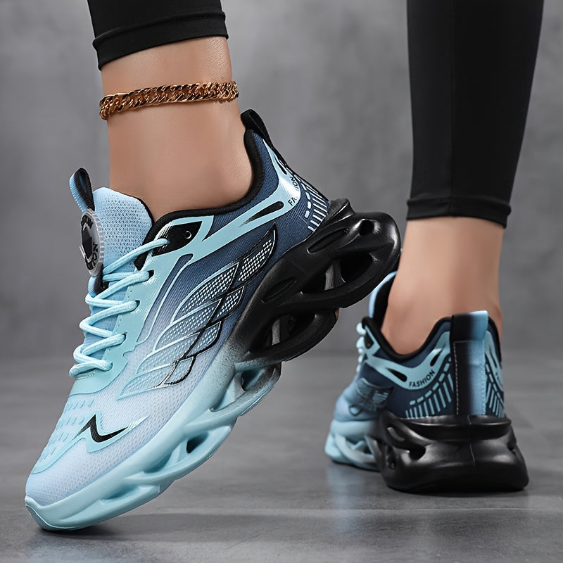Women's Mesh Sneakers White Black Low-Top Running Casual Shoes