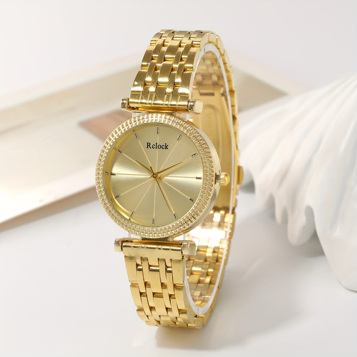 Ayollar uchun quarts soat, zanglamas po'lat bilan ta'minlangan taqish, zamonaviy va nafis soat