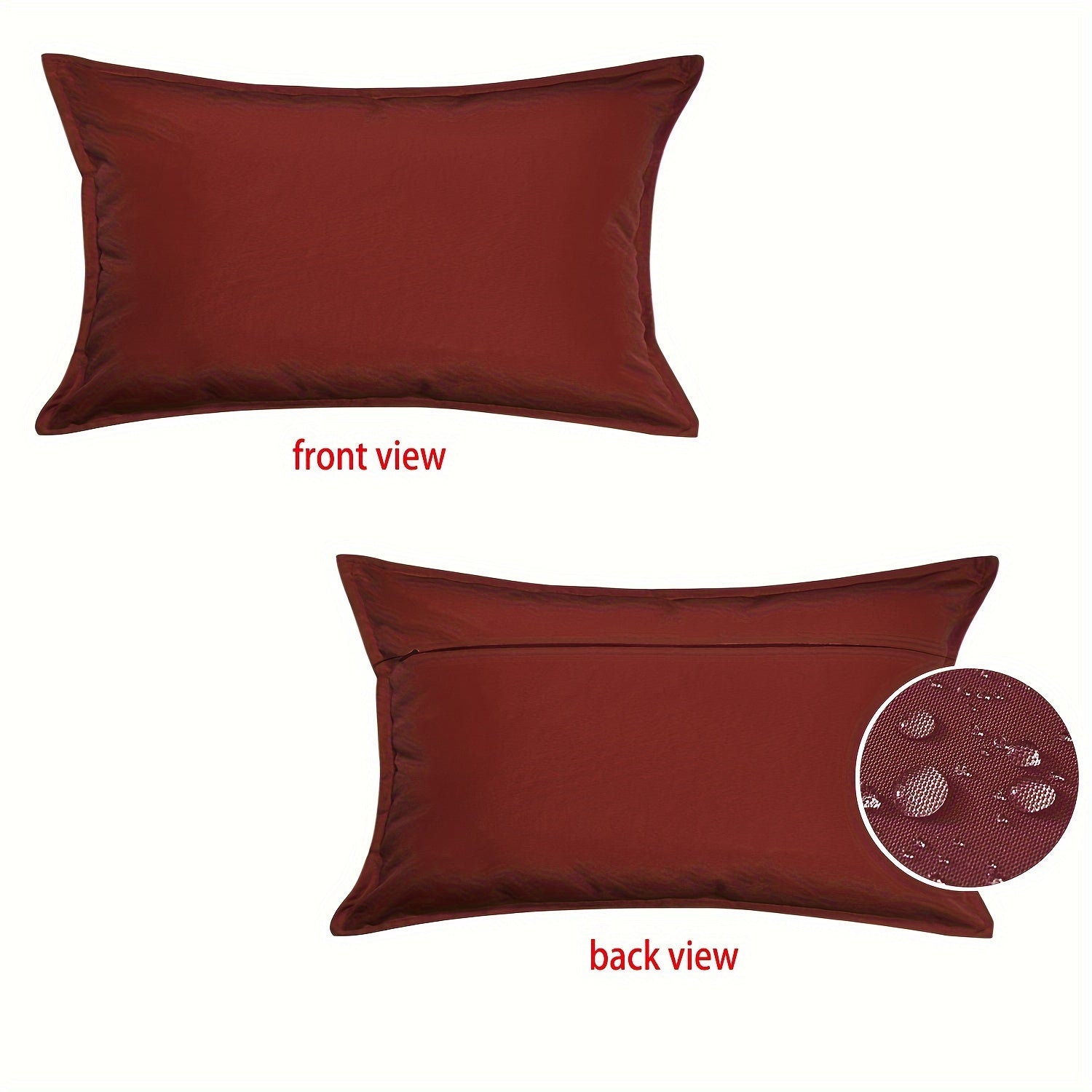 Green Outdoor Cushion Covers 2 Pack Zipper Polyester for Patio Garden Furniture