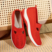 Women's Breathable Knit Sneakers Casual Slip-On Espadrille Black