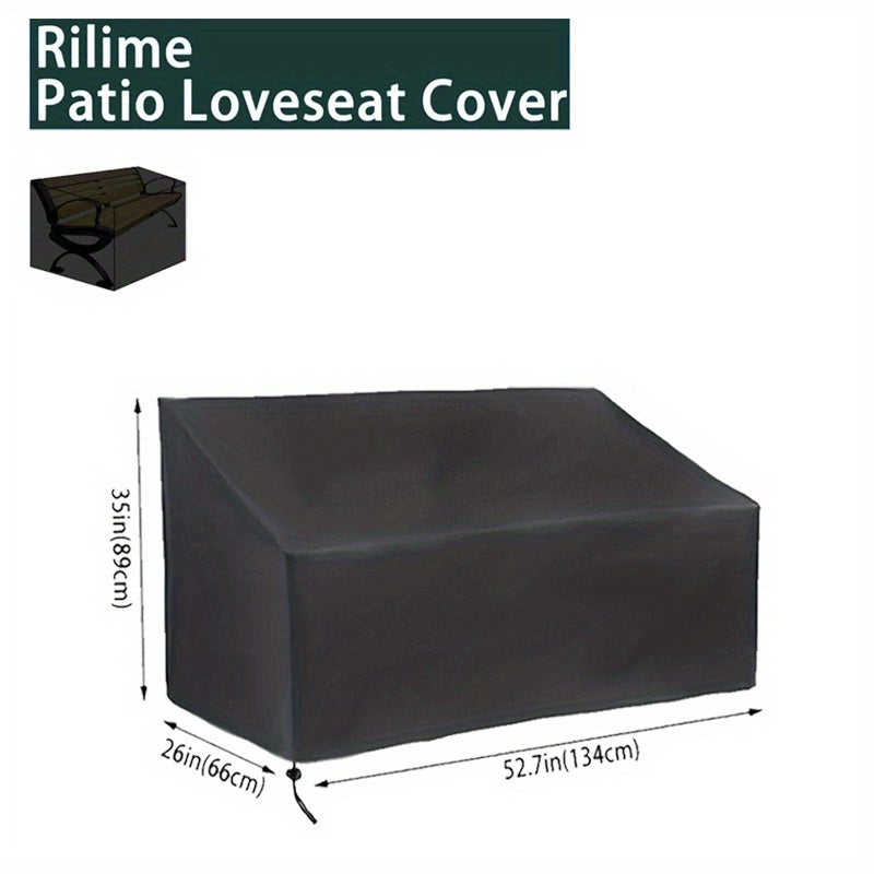 Waterproof Outdoor Furniture Cover for Garden Loveseat Patio Beach Chairs Black Dustproof UV Resistant