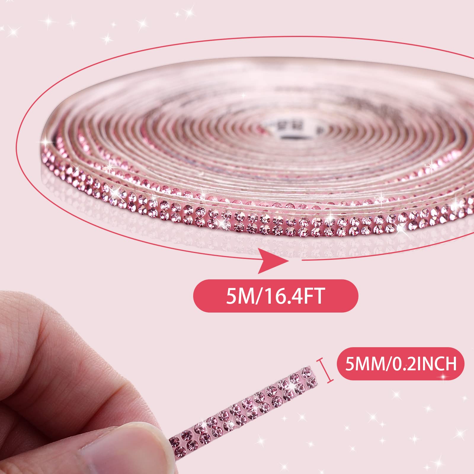 Ayollar uchun rhinestone bling avtomobil bo'lagi stikerlari o'z-o'zidan yopishadigan panel dekoratsiyasi