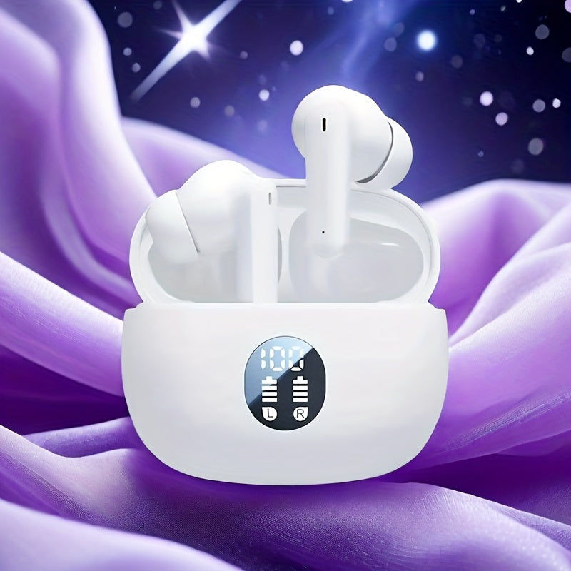 Tegishli boshqaruv va LED ko'rsatkichga ega simsiz quloqchinlar, o'yin o'ynash, yugurish va velosipedda yurish uchun ideal.