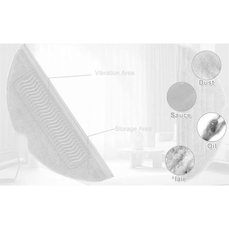 Durable Mop Pads for Robotic Vacuum Cleaner Self-Cleaning Brush Washable Microfiber