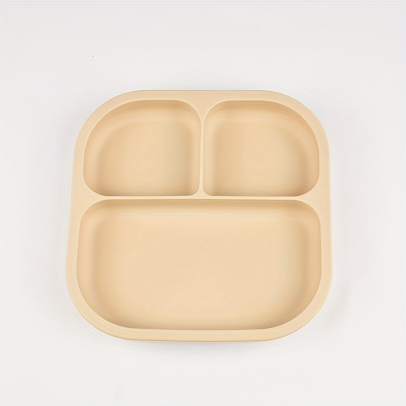 Bandeja de comida para bebé de silicona con 4 compartimentos, libre de BPA, antideslizante para edades de 0 a 3 años