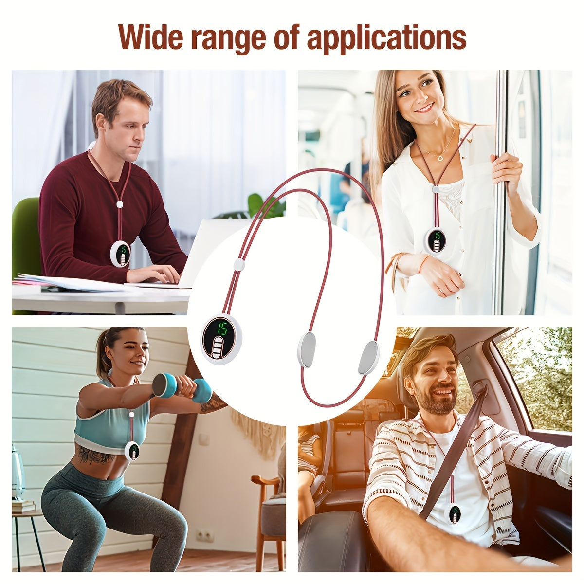 Unisex Portable USB Rechargeable Cervical Neck Massager with Adjustable Strength